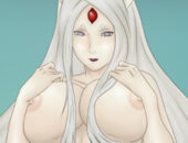 Kaguya pelada Desenho XXX nua